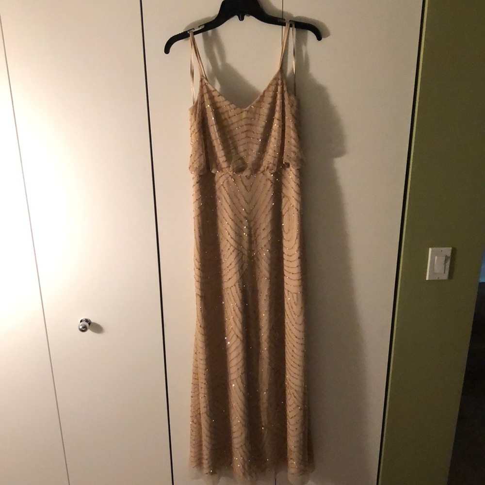 Adrianna Papell Embellished Blouson Gown